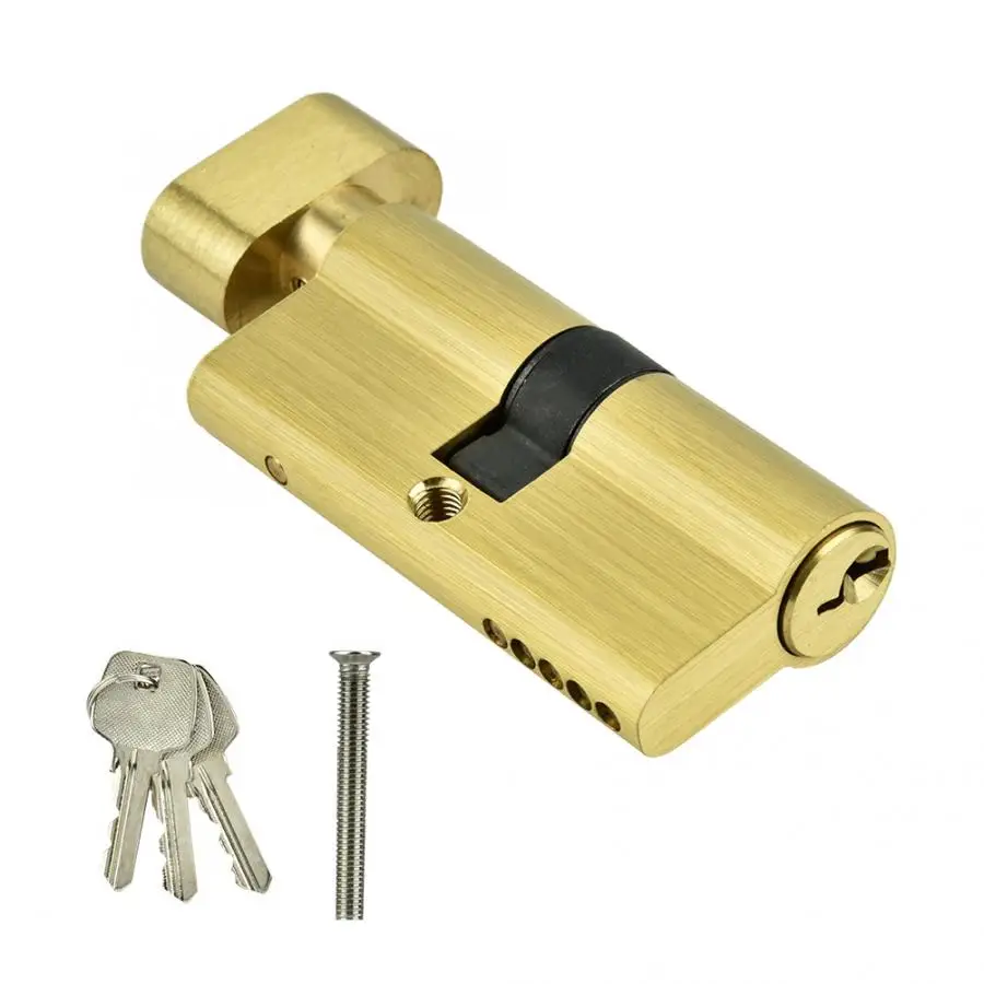 Door Cylinder Biased Lock 65mm Security Copper Single Open Lock