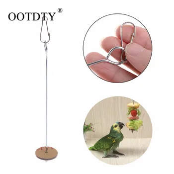 

Parrots Birds Food Holder Support Stainless Steel Fruit Spear Stick Meat Skewer