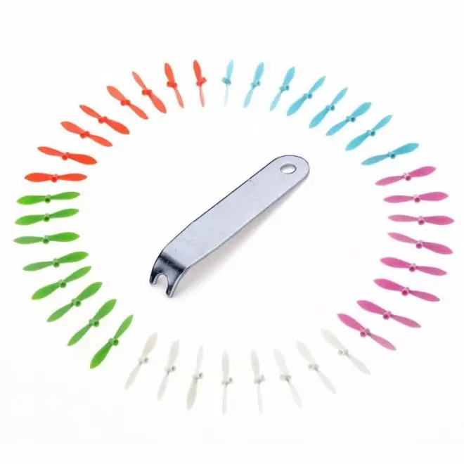 

40pcs Blade Propeller + U Wrench for Cheerson CX-10 CX-10W CX-10C Quadcopter Helicopter spare parts