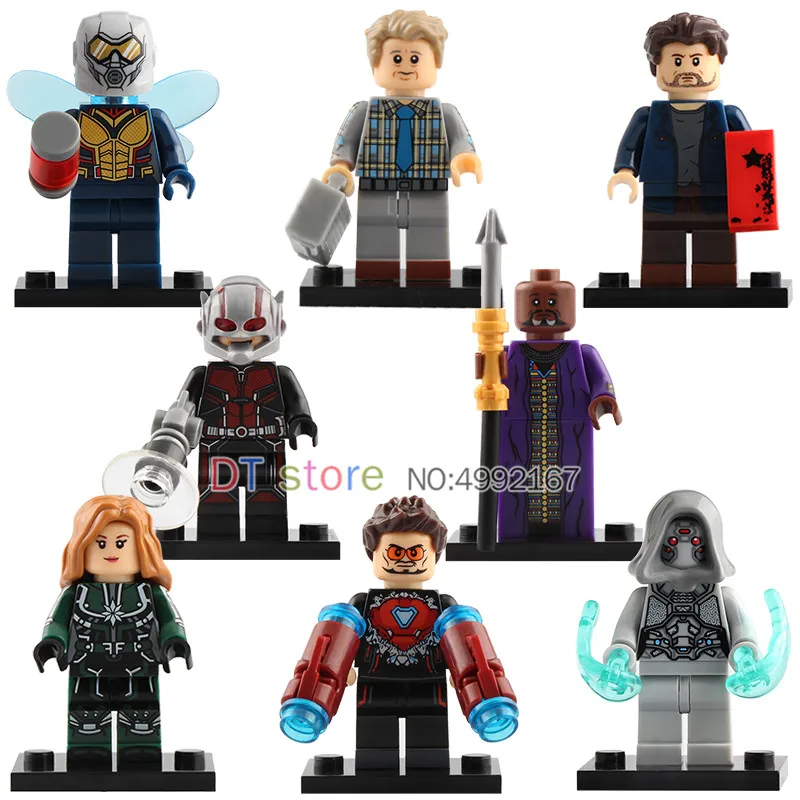 

50Pcs/Lot Legoing Marvel Super Heroes Figures Antman Iron Man Baron Zemo Erik Selvig Ant-Man Building Block Children Toys X0197