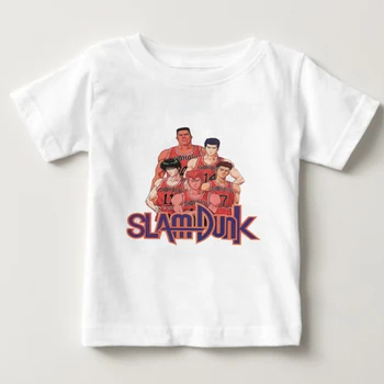 

2020 Anime Slam Dunk T Shirt kids Short Sleeves T-shirt Hanamichi Sakuragi Kaede Rukawa Cosplay boy/girl tees summer t shirts N