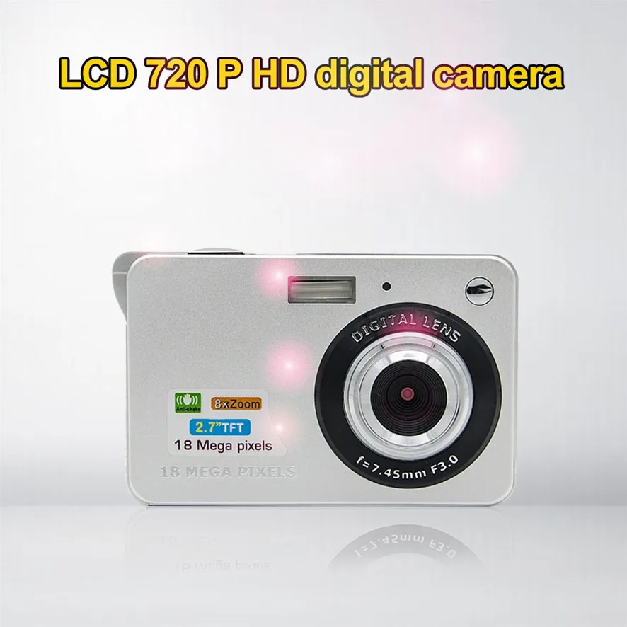 18 мега пикселей 3.0MP CMOS сенсор 2,7 дюймов TFT ЖК-экран HD 720P Цифровая камера