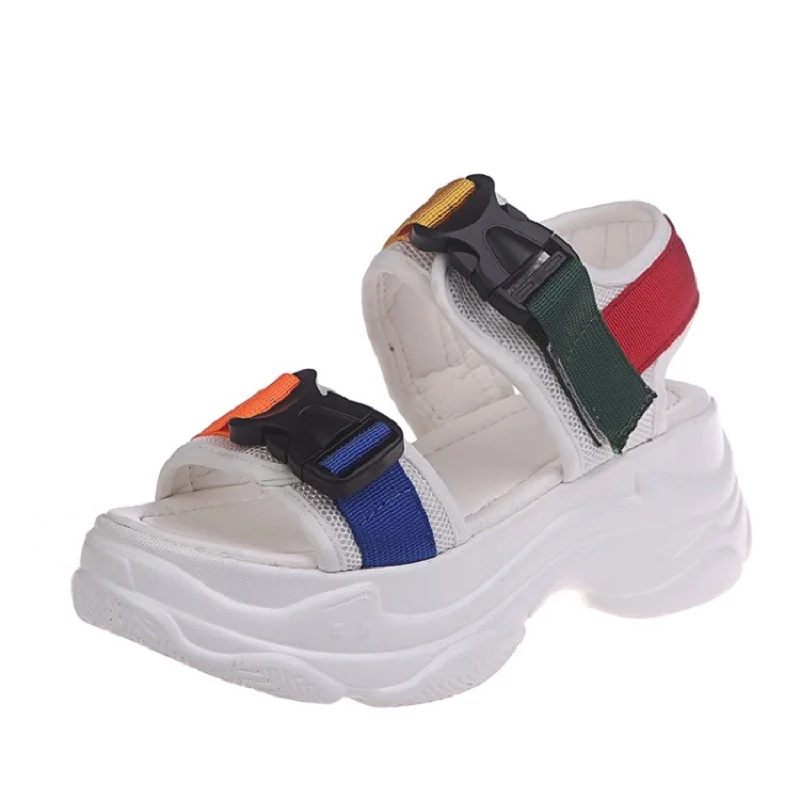 Woman Sandals 2019 Summer Women Concise Platform Casual Shoes Woman Fashion Thick Bottom Wedges Sandals