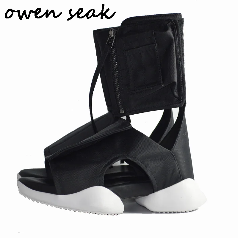 black high top sandals