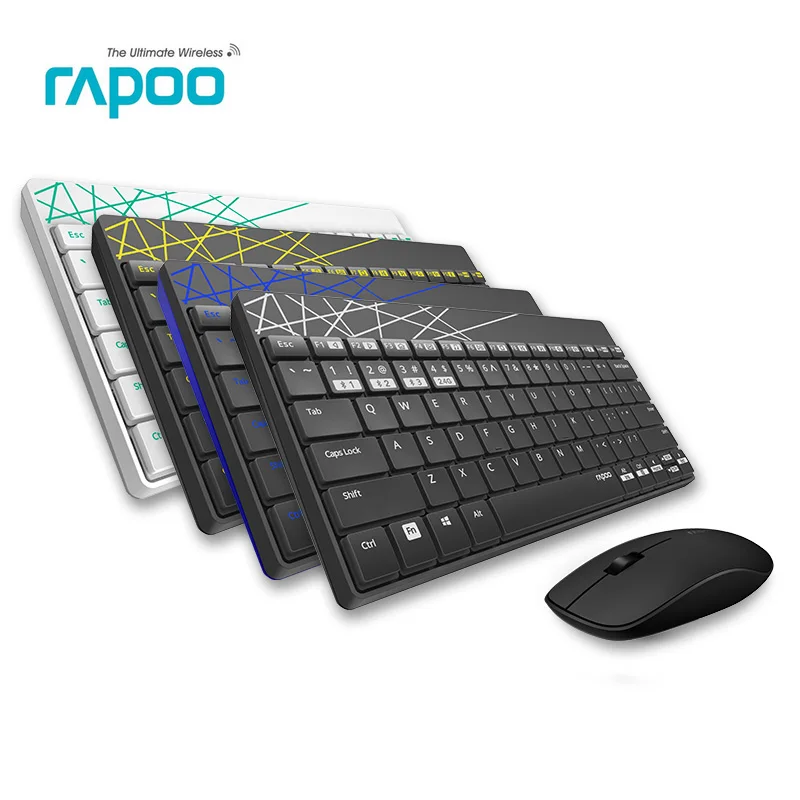 

Rapoo 8000M Multi-mode Silent Wireless Keyboard Mouse Combo Bluetooth 3.0/4.0 RF 2.4G switch between 3 Devices Connection