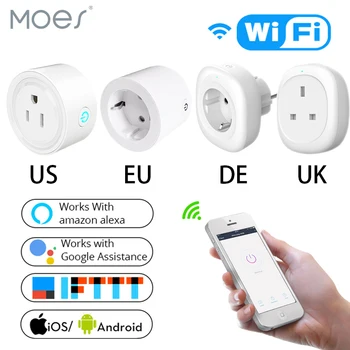 

UK US EU WiFi Smart Socket Power Plug Outlet Remote Control Energy Monitor Works with Amazon Alexa Google Home No Hub Required