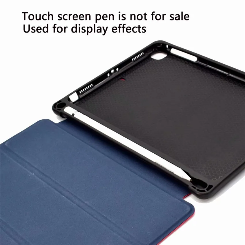 Карандашница для iPad mini 7,9 дюйма Мягкая силиконовая задняя Trifold smart Case для iPad mini1/mini2/mini3 /mini4 чехол принципиально tablet
