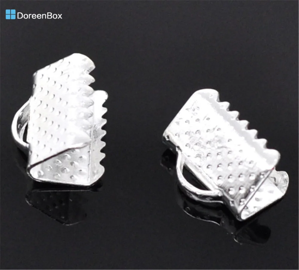Doreen Box прекрасные 200 серебряные текстурированные концевые колпачки Обжимные