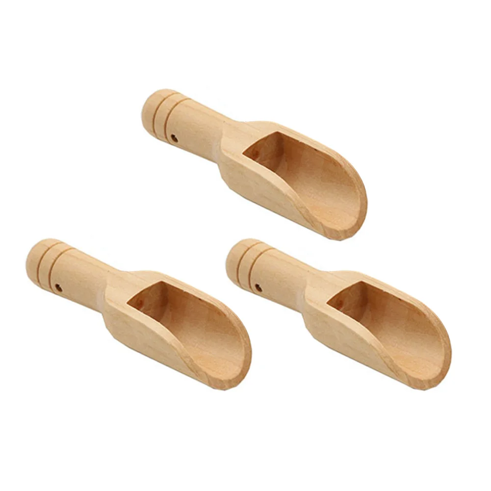 

3pcs Coffee Tea Salt Flour Kitchen Utensil Milk Powder Spoon Wooden Mini Candy