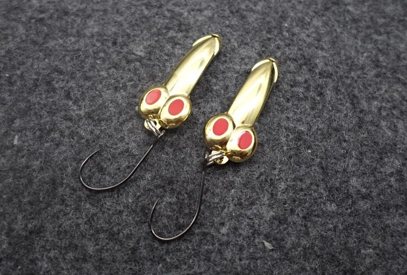 2.5g trout spoons brass fishing spoons pesca metal lures area trout fishing ultralight Fishing tackle Gold Silver color