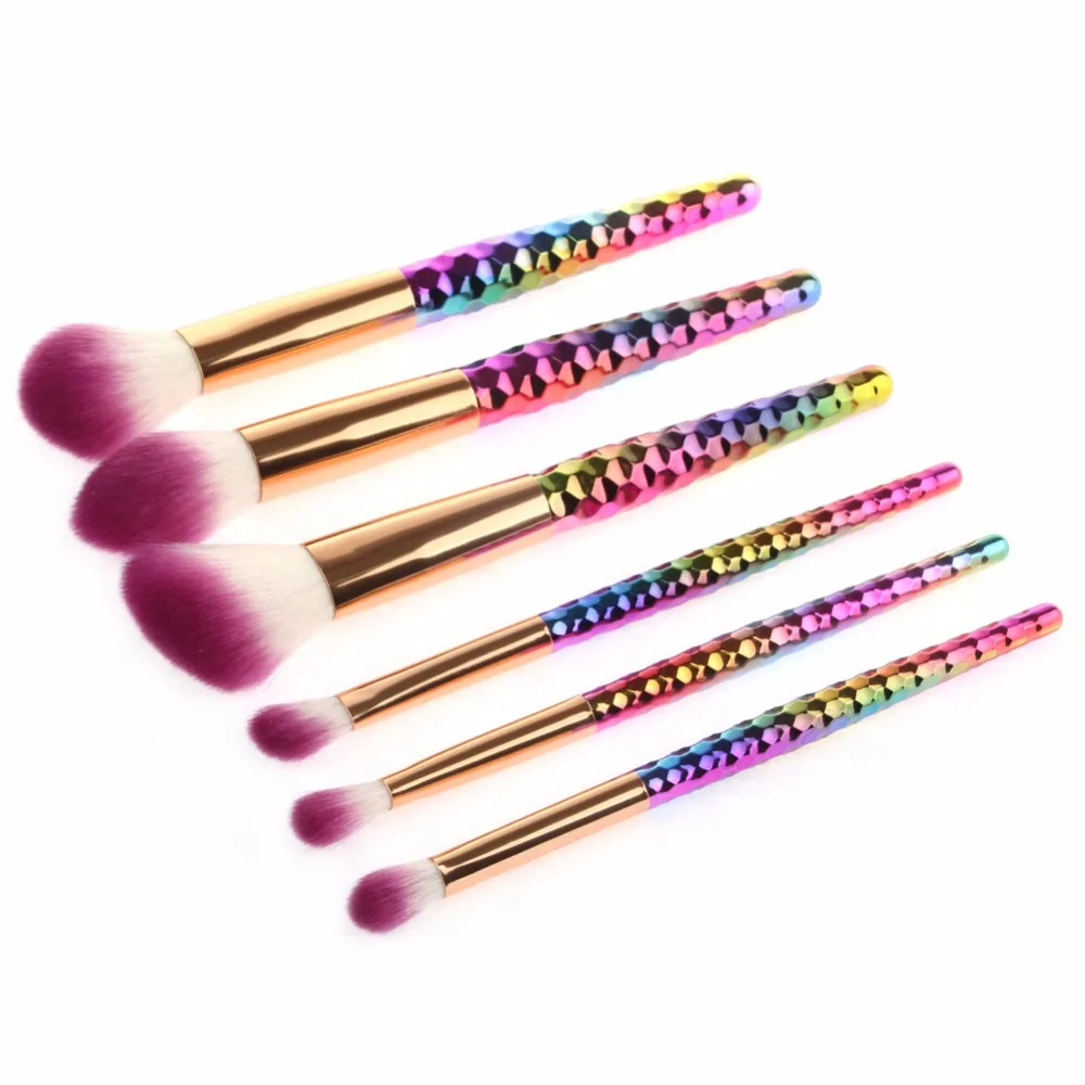 

2017 High Quality Professional 6PCS Kabuki Makeup Brushes Set Colorful Foundation Blending Powder Blush Cosmetic Brush Maquiagem