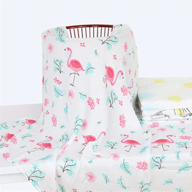 

Baby muslin blanket baby swaddle infant wrap Cartoon Printed Cotton Baby Blanket Soft Breathable 100% bamboocotton
