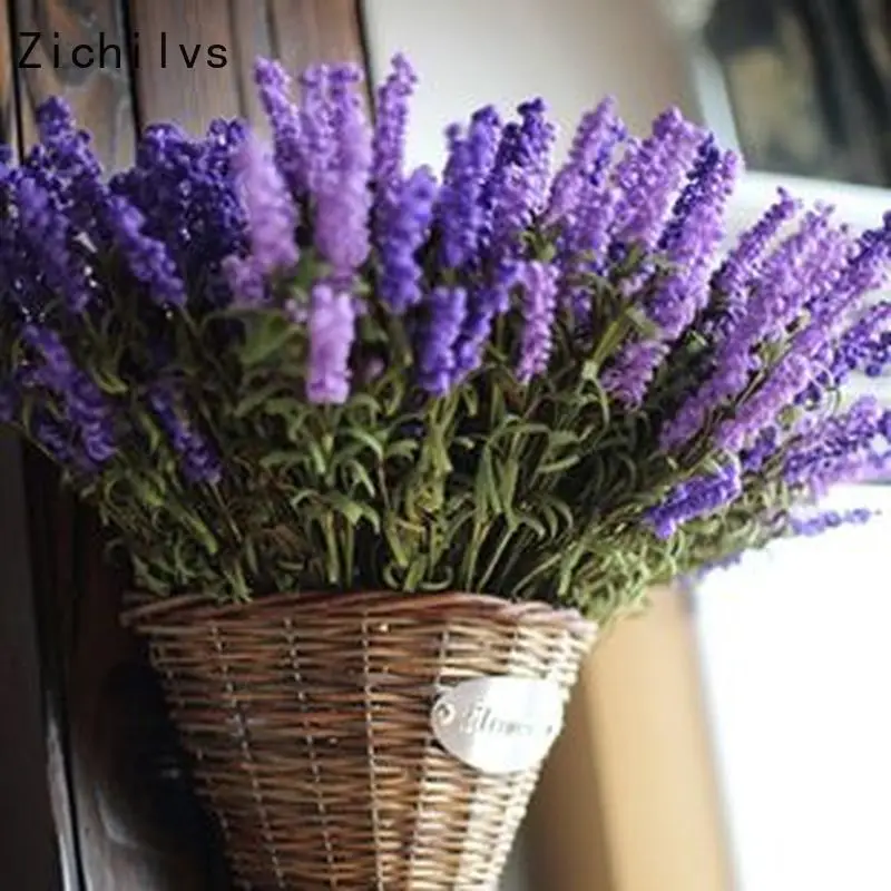 

Zichilvs Romantic Provence Decoration Lavender Flower Silk Artificial Flowers Grain Decorative Simulation of Aquatic Plants