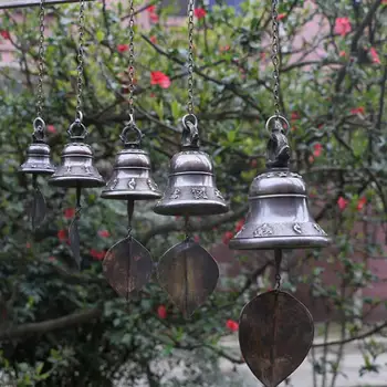 

Retro handmade copper bells Feng Shui wind chimes Buddha bells good luck wealth health bell gift