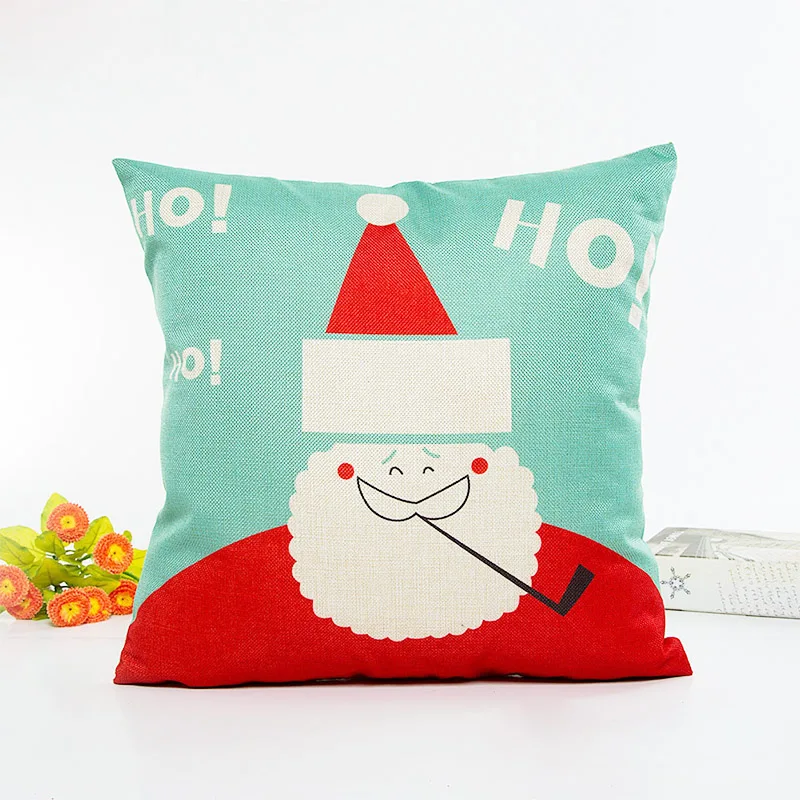 Leeiu 45x45 см чехол для подушки, рождественские украшения для дома, Санта Клаус, Веселый Рождественский чехол для подушки, домашний декор