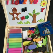 Деревянные английские алфавиты животных магнитные головоломки доска для рисования обучения и образования игрушки хобби для детей