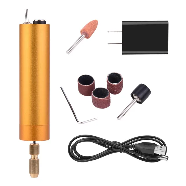 USB Rechargeable Mini Electric Drill DIY Grinding Polishing Engraving Machine 10000RMP Punching Tools Accessory