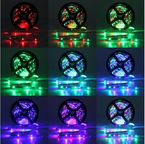 RGB светодиодные полосы 3528 DC 12 В Fexible свет ФИДЕ De Led 60leds/м не Водонепроницаемый IP20 или IP65 с 44 Ключи Управление