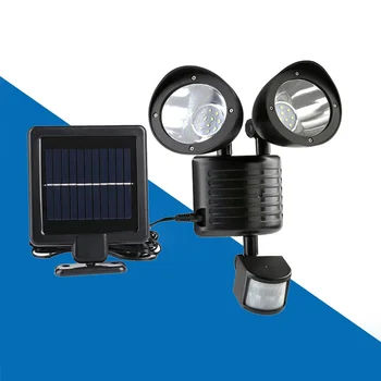

Outdoor Waterproof Energy Saving Double Solar Lamp for Street Yard Home Garden 22 LED Solar Power PIR Motion Sensor Wall Light
