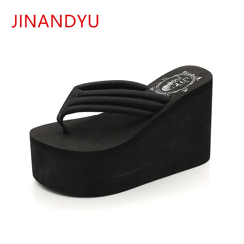 11Cm Hakken Slipper Schoenen Vrouw Zomer Sandalen Slippers Hoge Hak Strand  Wiggen Platform Vrouwen Slippers Dames Flipflops|Slippers| - AliExpress