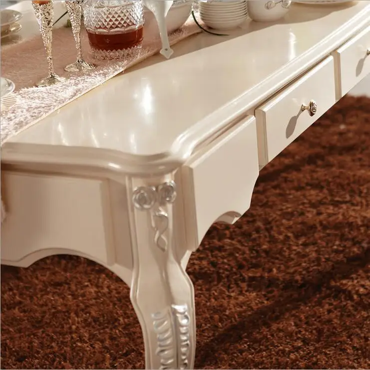 Modern Style Italian Dining Table, 100% Solid Wood Italy Style Luxury Dining Table p10305