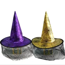 Хэллоуин шляпа ведьмы с паук Хеллоуин костюм CosplayParty деятельности колдун мастер Наряжаться Рождество