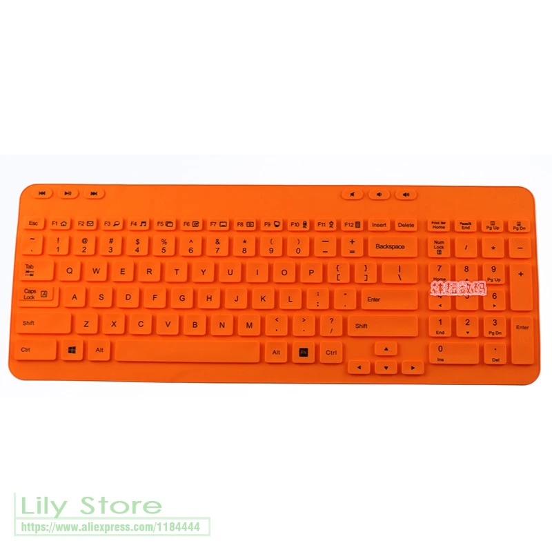 Силиконовый пылезащитный механический чехол для клавиатуры для logitech MK365 MK360 K365 K360 Беспроводная настольная Пылезащитная пленка - Цвет: allorange