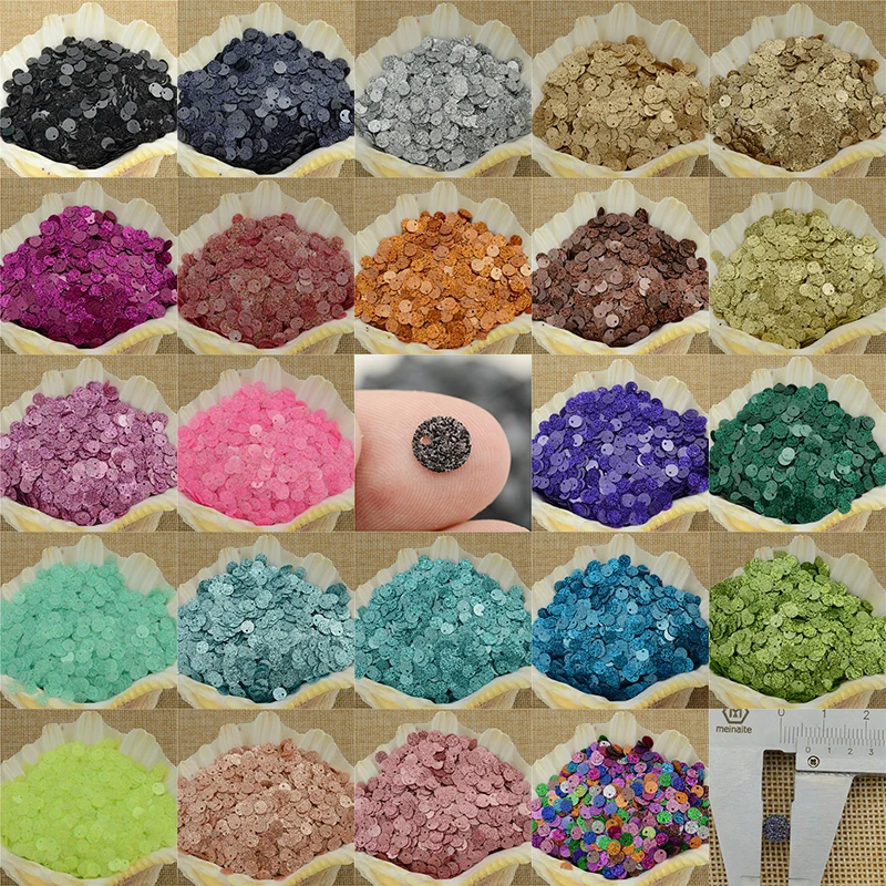 

900pcs(30g) 6mm Flat round loose Sequins Paillettes with GLITTER POWDER for wedding decoration,garments patches Sewing craft