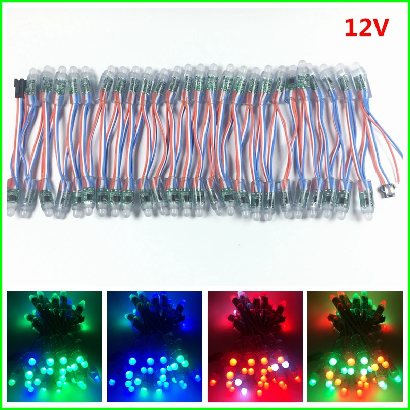 1000 шт. DC5V 12 В WS2811 IC RGB светодиодный модульная светящаяся гирлянда 12 мм полноцветная IP68 наружная Водонепроницаемая рекламная светодиодная точечная лампа