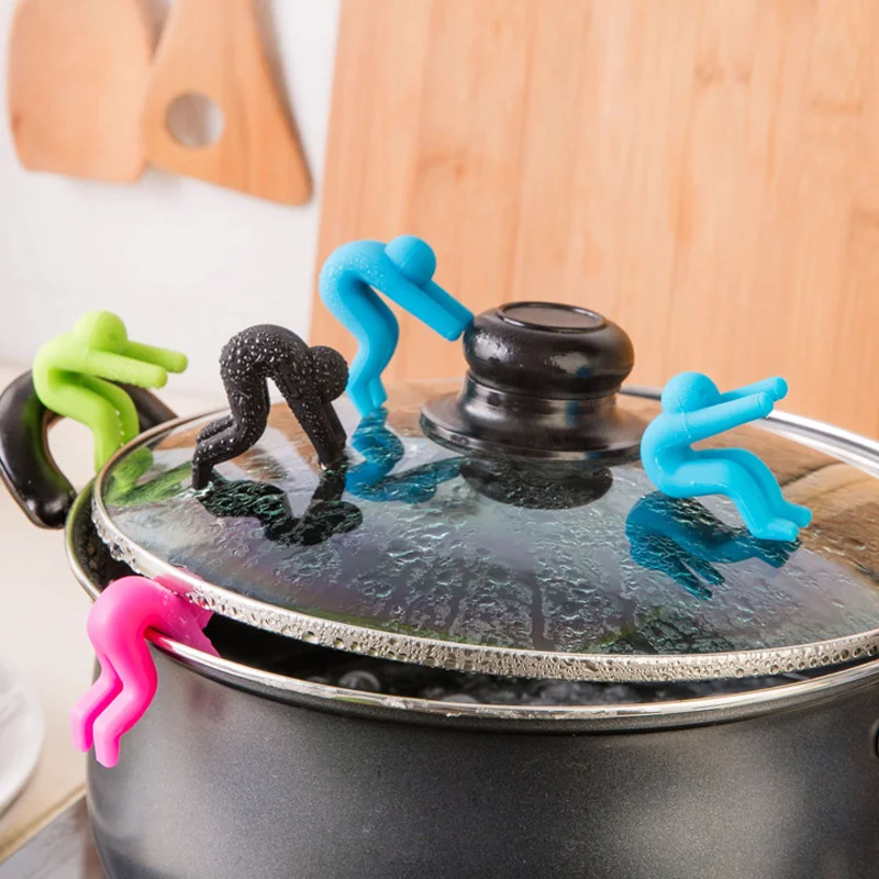 

1pc Kitchen Gadgets Raise Lid anti-overflow device silicone lid heightening Overflow Device Stent for Kitchen wx11051601