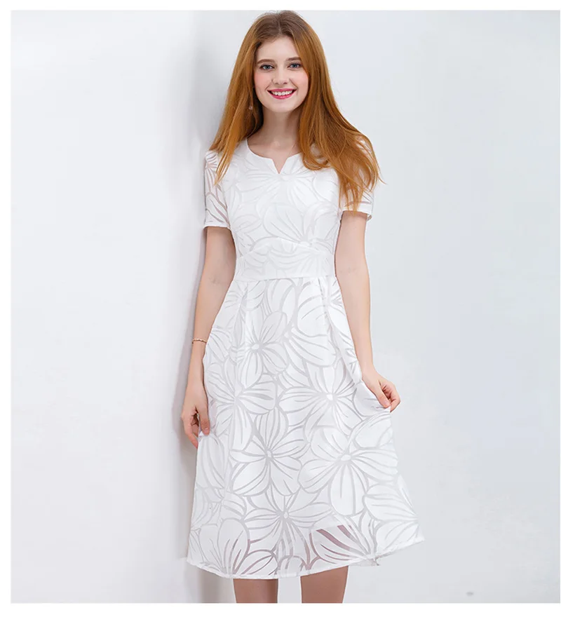 casual womens white dress