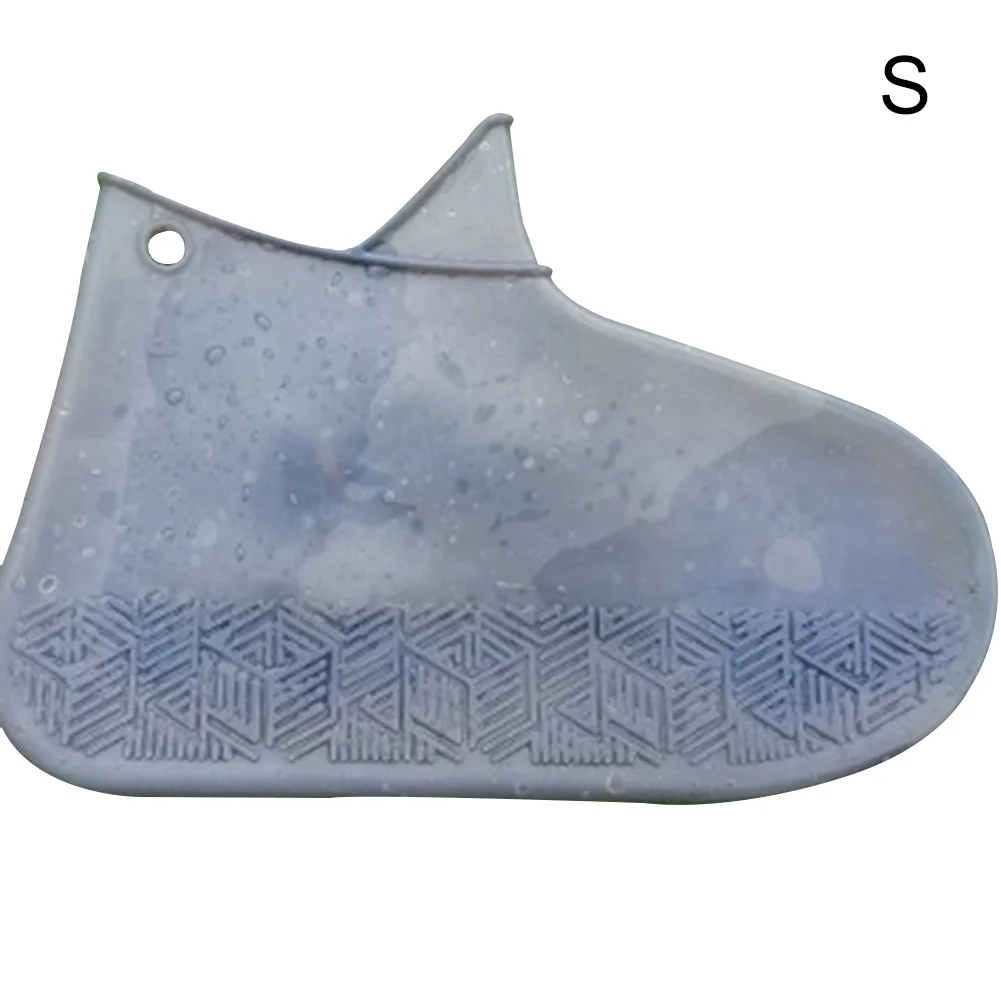 Силиконовый многоразовый водонепроницаемый чехол для обуви непромокаемые сапоги без наволочки WXV - Colour: Black S