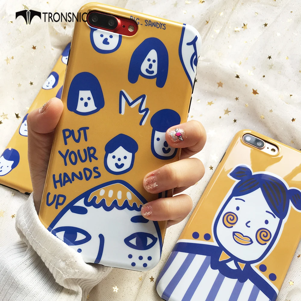 Tronsnic Yellow Phone Case For iPhone 6 6S Plus Girls Cute
