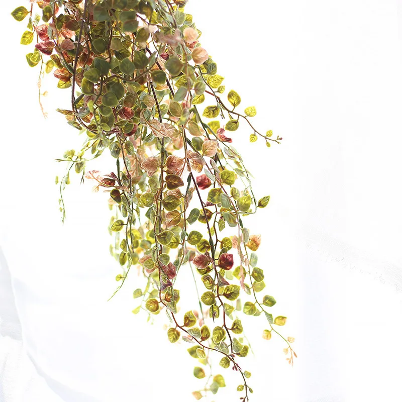 60CM Cheap Artificial Flower High Quality for Wedding Party Artificial Fake Leaf Gold Silver Leaves Long Rattan Party Home Decor 60CM Cheap Artificial Flower High Quality for Wedding Party Artificial Fake Leaf Gold Silver Leaves Long Rattan Party Home Decor