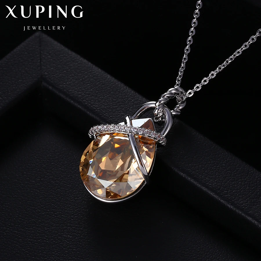 Xuping, Модный кулон, высокое качество, кристаллы от Swarovski, капля воды, подвеска, ожерелья,, для женщин, подарок, M26-43462