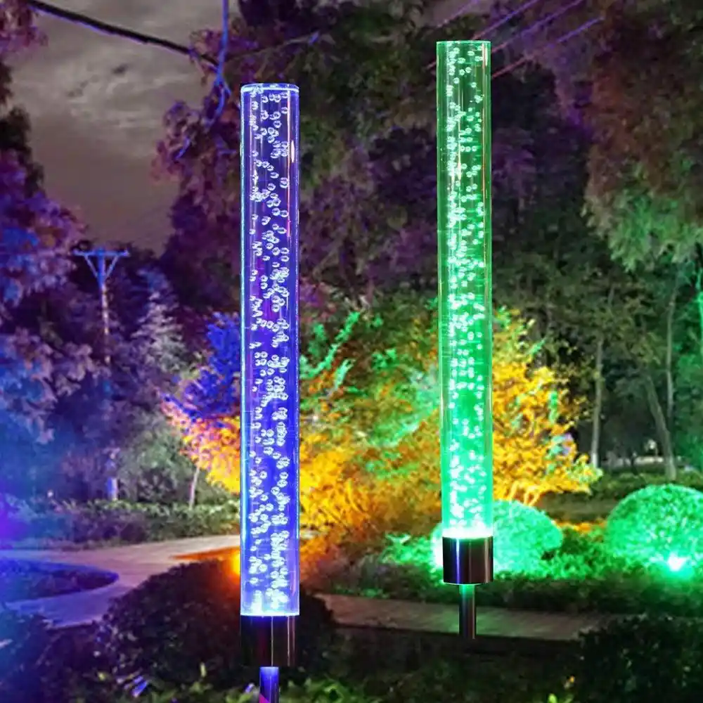 2pcs Bubble Led Garden Stake Lights Solar Ed Pole Led Garden Stake Lights Solar Ed