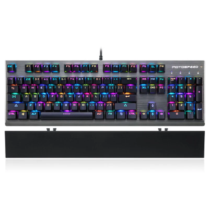 Оригинальная механическая клавиатура Motospeed CK108 RGB синий/черный переключатель