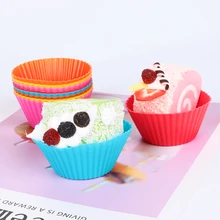 6, 12 шт. в упаковке, новые оберточная бумага пресс-форма для кекса практическая многоразовая силиконовые формы для маффинов форма для выпечки кексов приспособления для самостоятельной выпечки