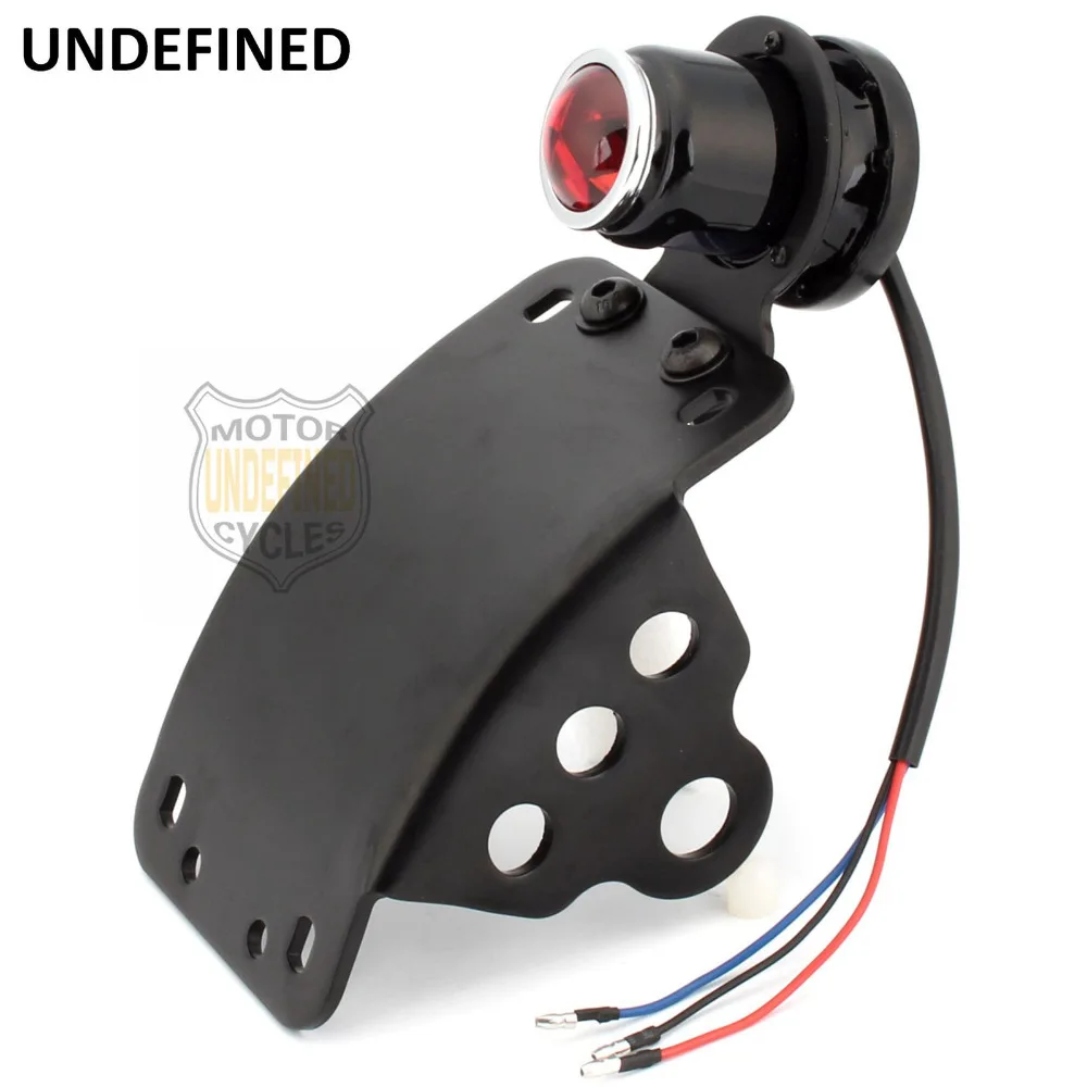 Motorcycle Tail Light 12V Axle Side Mount License Plate Bracket Tail
