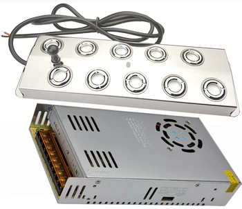 

DC 48V New Ultrasonic Atomizer Industrial Humidifier Fog Machine Parts 5Kg/H Ultrasonic Mist Maker Fogger 10 Head With Power