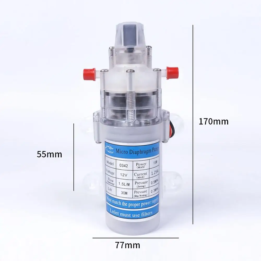 DC 12 В 15 Вт 130PSI 1.5L/мин высокое давление пищевой электрический мембранный насос Самовсасывающий насос автоматический переключатель для сада