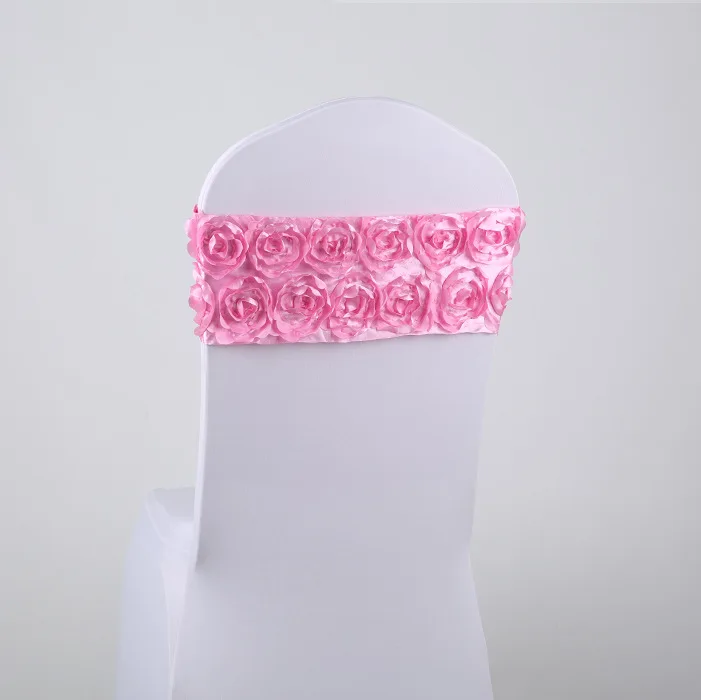 10 pcsrose Hoge Kwaliteit Stoel Sjerpen Bruiloft Stoel Knoop Cover Decoratie Stoelen Boog Band Riem Banden Voor bruilчасто Banket
