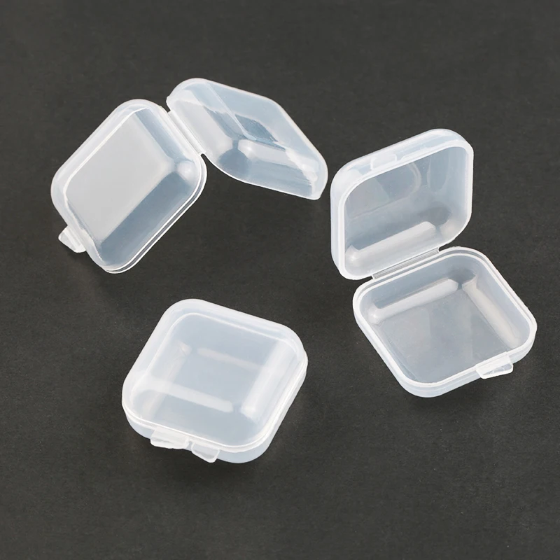 10Pcs Mini Clear Plastic Small Box Jewelry Earplugs Container Storage Tool CA 10Pcs Mini Clear Plastic Small Box Jewelry Earplugs Container Storage Tool CA