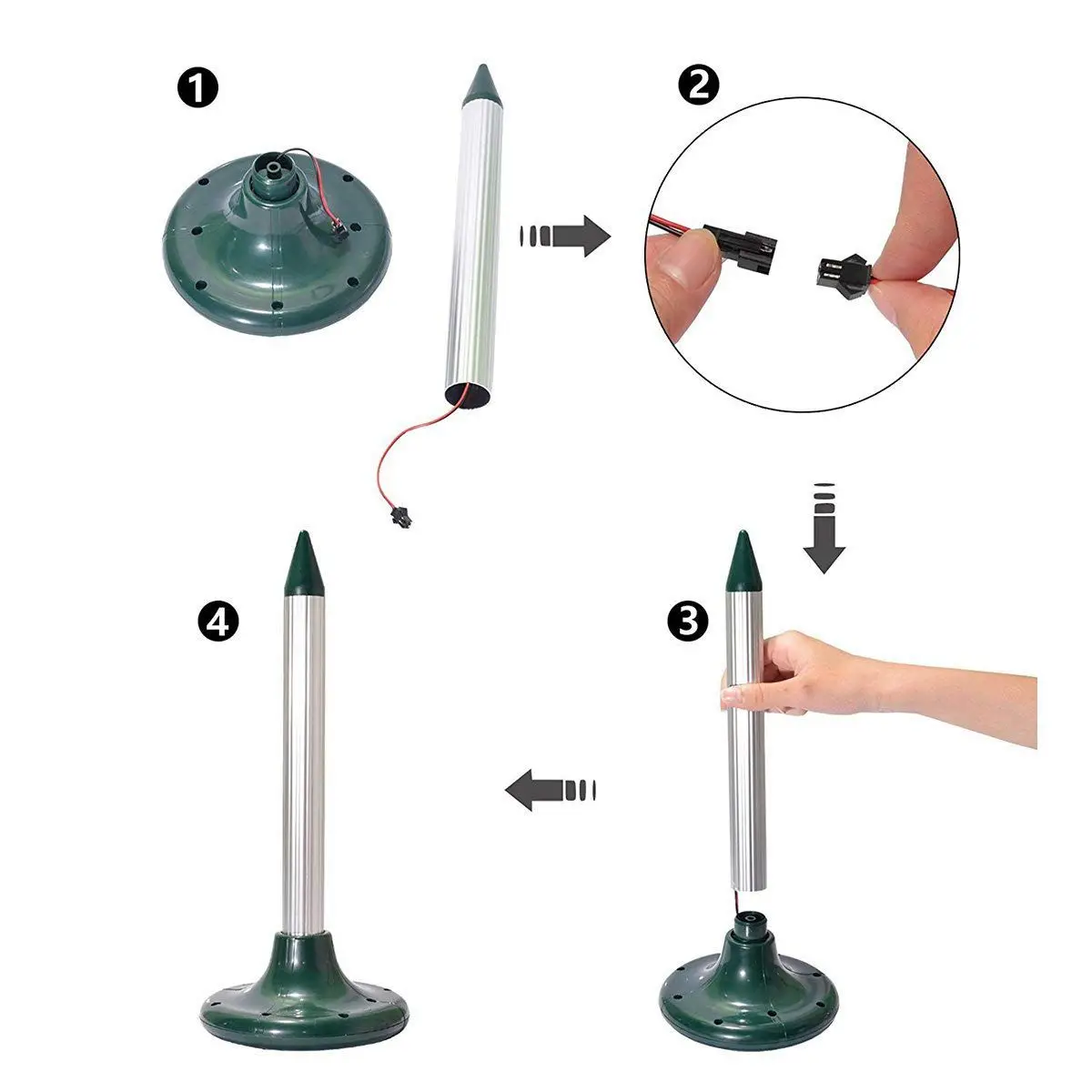 

Mole Repeller Ultrasonic Solar Snake Gopher Repeller Mice Rats Rodent for Lawn Garden Yards 2 Pcs