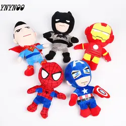 26 см Marvel Мстители мягкие игрушки в виде супер героя Человек-паук Капитан Американский Супермен Бэтмен плюшевые мягкие плюшевые подарки для