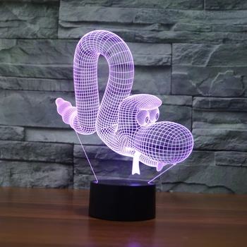 

Novelty 3D Balloon Dog Snake Illusion Light 7colors Changing Night Lamp USB/Battery Powered Desk Lamp Modern Home Decor