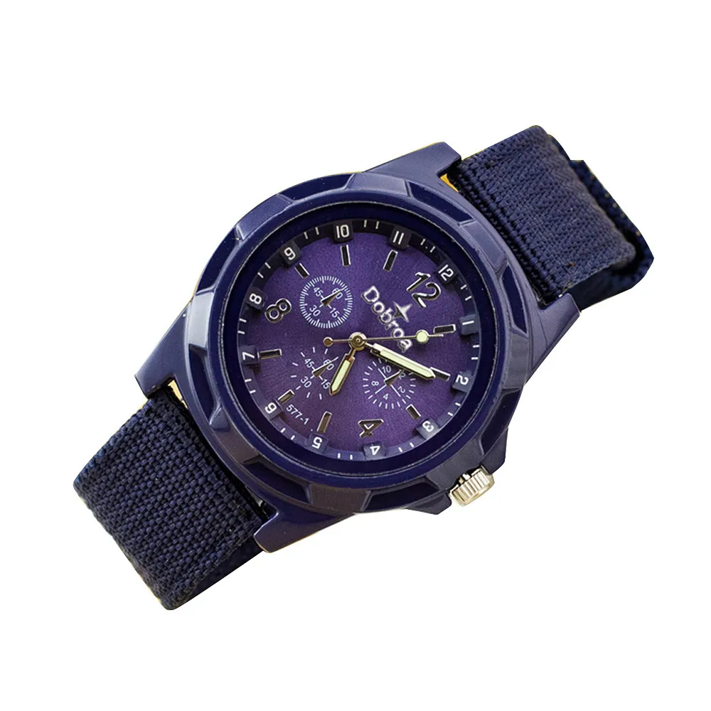 Новинка, мужские модные спортивные часы с плетеным тканевым ремешком, аналоговые наручные часы, уличные мужские часы, t светодиодный дисплей, Relojes Hombre, винтажные часы - Цвет: Purple