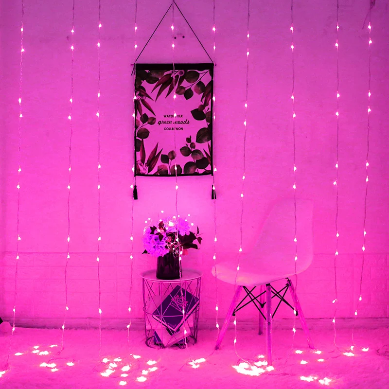 

3M LED Waterfall Curtain String Light Fairy Icicle Flashlight Festival Wedding Party Valentine Curtain Decoration Lights