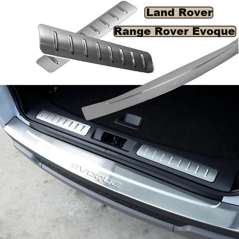 

Rear Guard Plate For LAND ROVER RANGE ROVER EVOQUE 2012-2016 Bumper Tail Doorsill Scuff Trim Protector Stainless Steel Cover