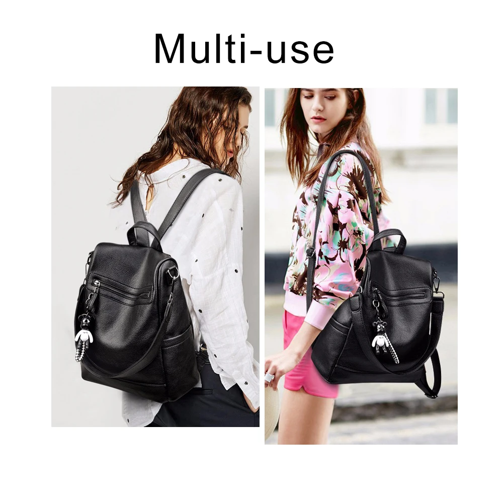 Herald Модный женский рюкзак для школы, стильная кожаная Студенческая сумка для колледжа, простой дизайн, Женская Повседневная сумка на каждый день, mochila